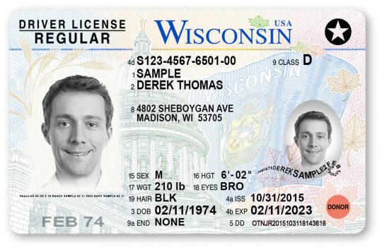 Wisconsin Drivers License Template