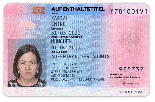 Germany Permanent Residence Card Template PSD