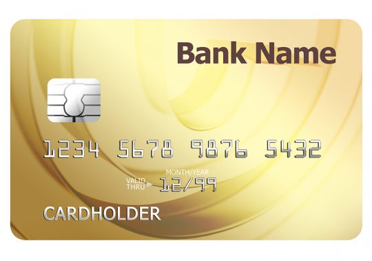 Gold Credit Card Template PSD