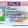 IOWA Driver License Template PSD Front