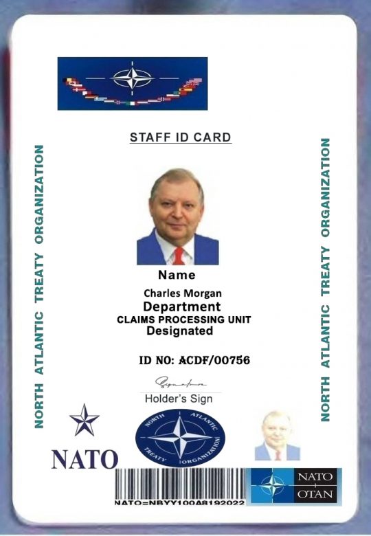 NATO Staff ID Card Template