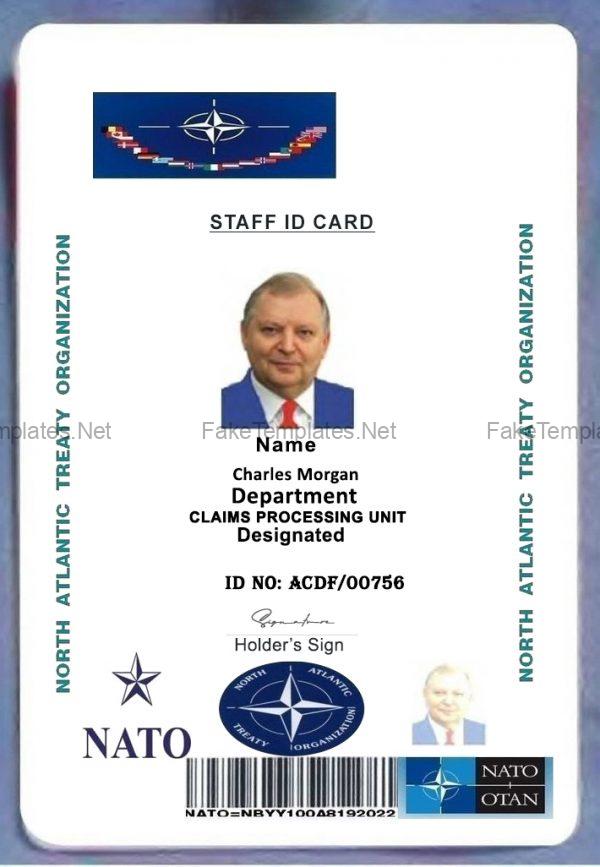 NATO Staff ID Card Template