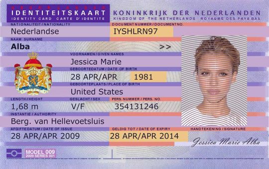 Netherlands ID Card Template PSD