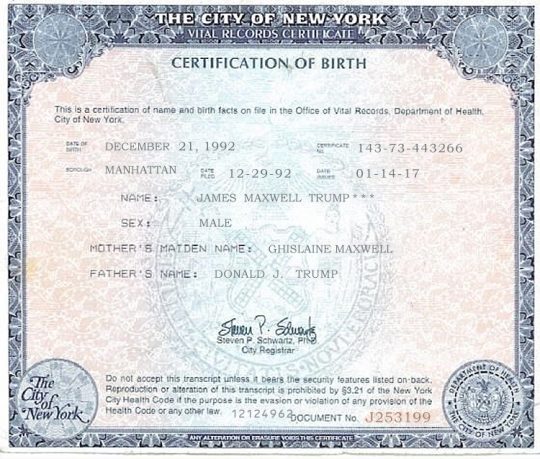 New York City Birth Certificate Template PSD