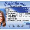 Oklahoma Driver License Template PSD Front