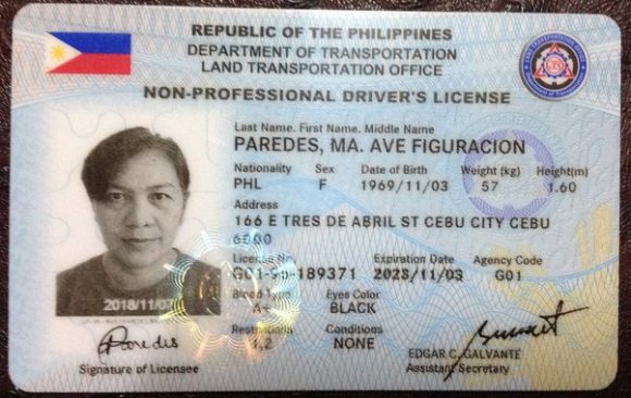 Philippines Driver License Template