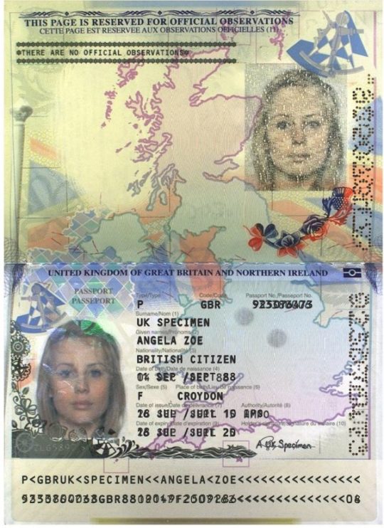 UK Passport Template PSD