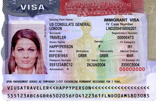 US Visa Template PSD