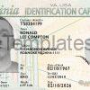 Virginia ID Card Template